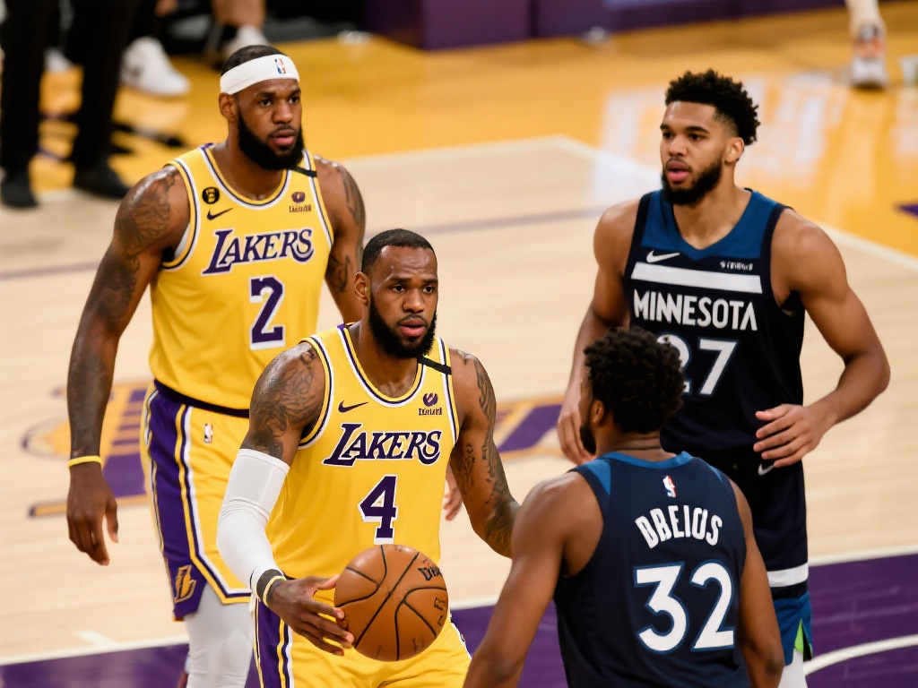 戈贝尔27+24力压詹姆斯22+7+6，森林狼4-1淘汰湖人