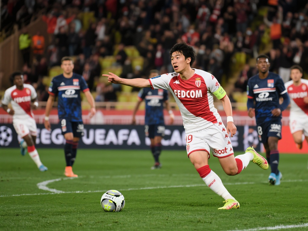 南野拓实赛季第9球助阵，摩纳哥大胜里昂锁定欧冠席位