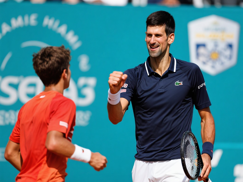 迈阿密大师赛男单决赛：门希克直落两盘击败德约科维奇