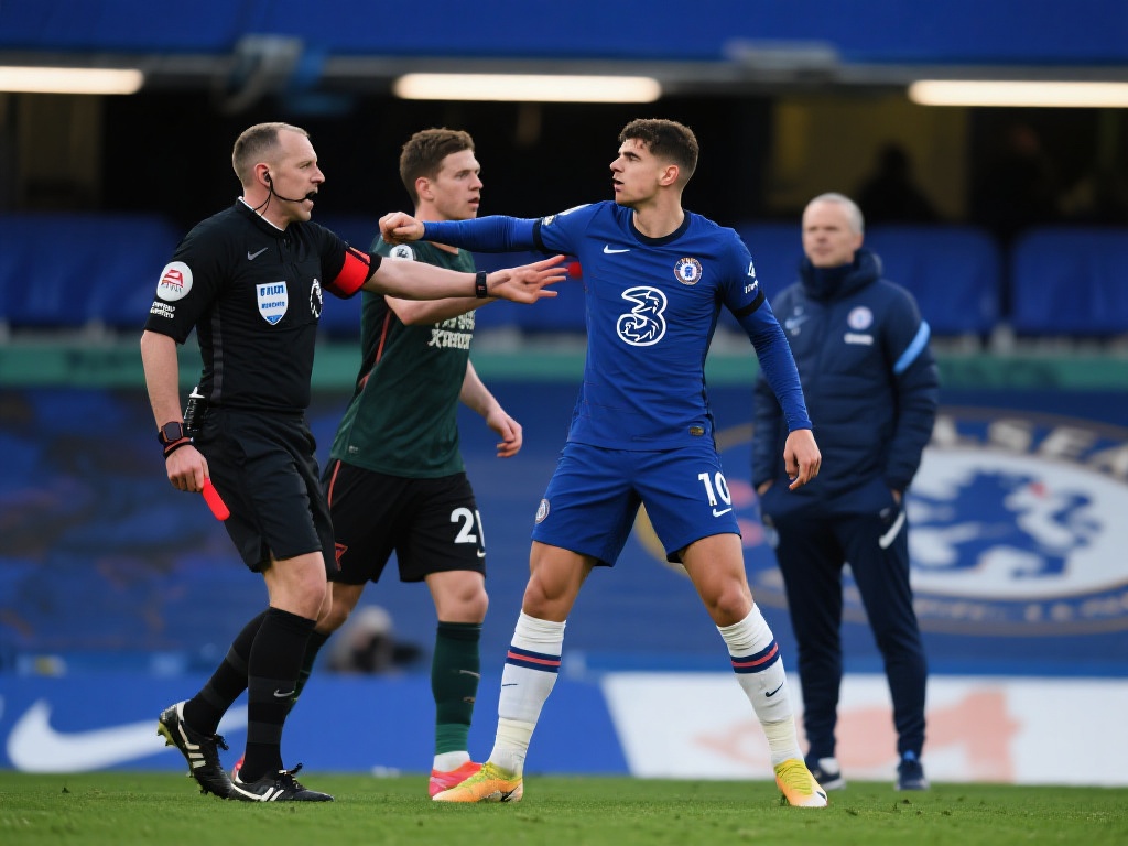 切尔西再遭重创！杰克逊肘击博特曼，VAR确认后直接红牌离场！