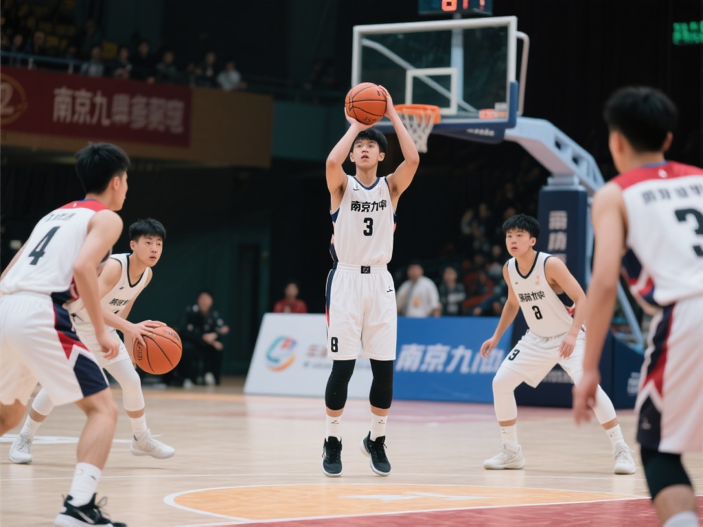 耐高篮球赛：颜宇阳三分开花，南京九中首局占优三分