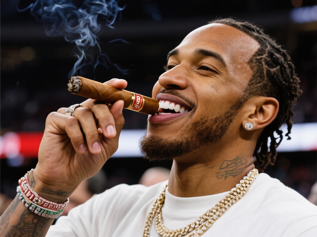 首冠荣耀！戴尔抽雪茄尽享冠军滋味